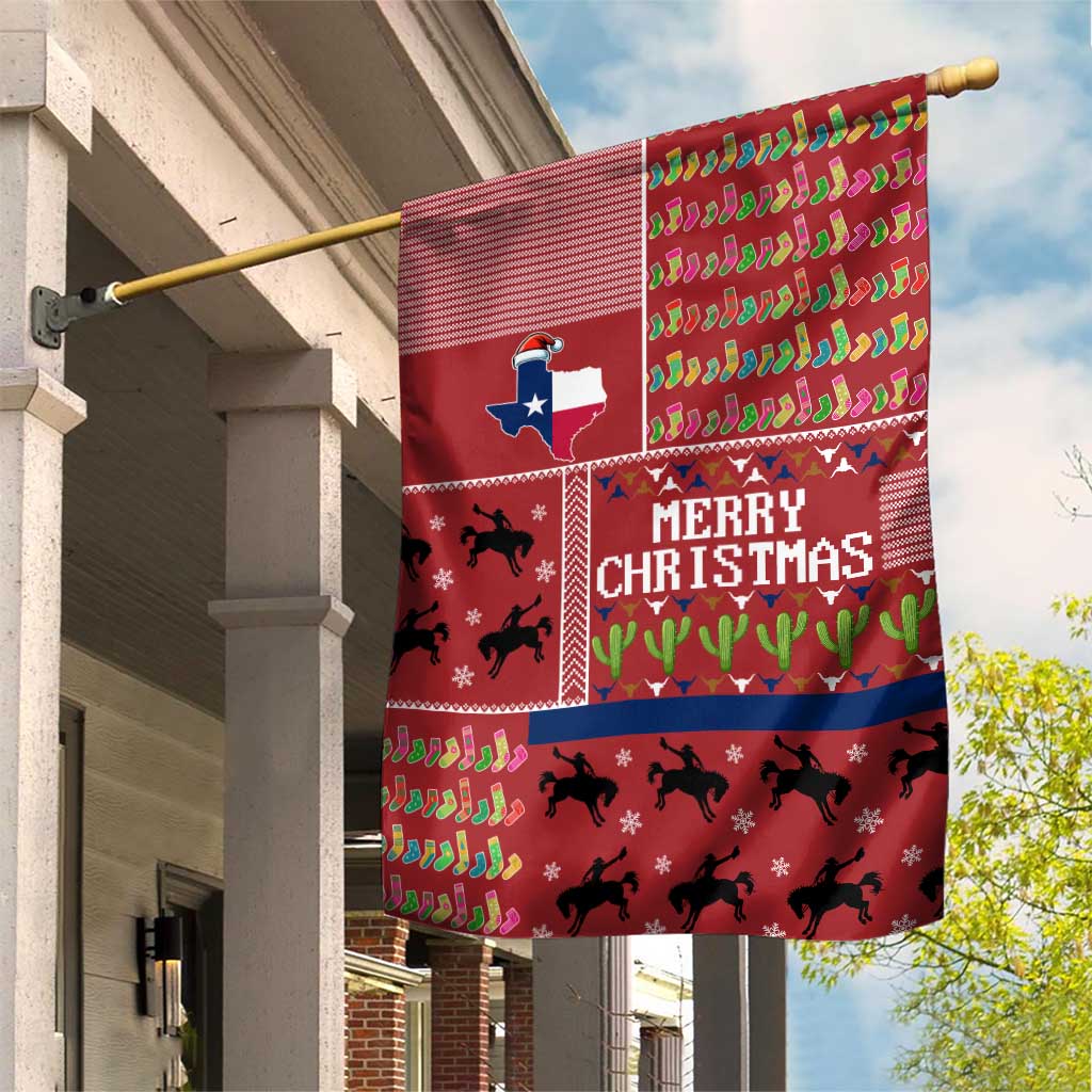 Texas Map Merry Christmas Garden Flag Xmas Holiday Patterns - Wonder Print Shop