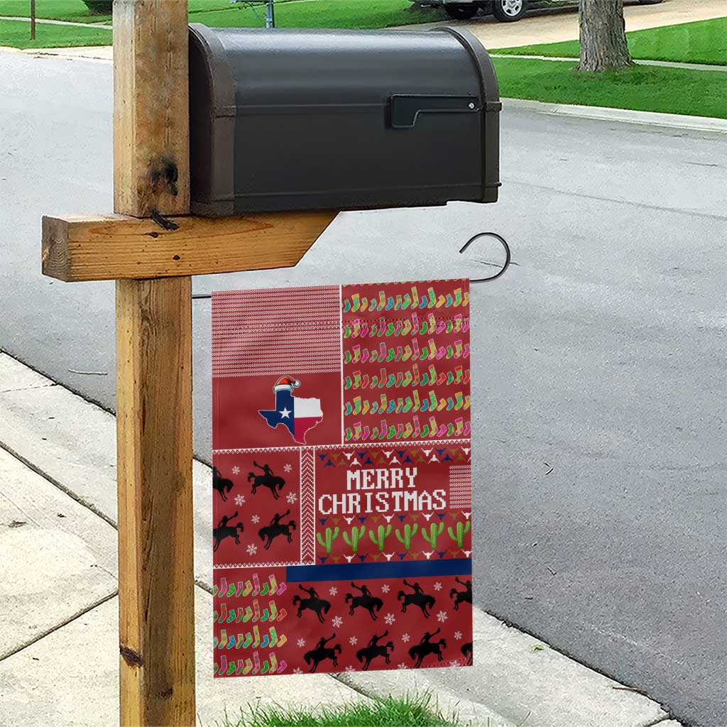 Texas Map Merry Christmas Garden Flag Xmas Holiday Patterns - Wonder Print Shop