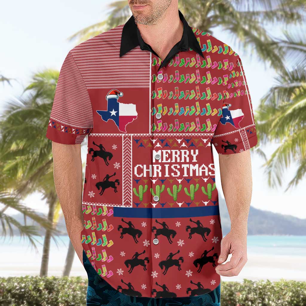 Texas Map Merry Christmas Hawaiian Shirt Xmas Holiday Patterns - Wonder Print Shop