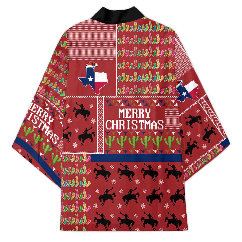 Texas Map Merry Christmas Kimono Xmas Holiday Patterns - Wonder Print Shop