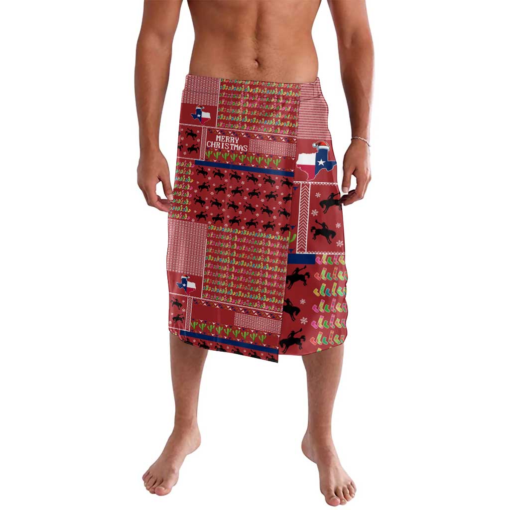 Texas Map Merry Christmas Lavalava Xmas Holiday Patterns - Wonder Print Shop