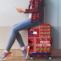 Texas Map Merry Christmas Luggage Cover Xmas Holiday Patterns - Wonder Print Shop