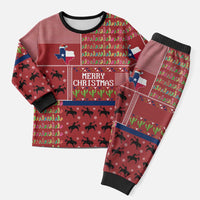 Texas Map Merry Christmas Pajama Set Xmas Holiday Patterns - Wonder Print Shop