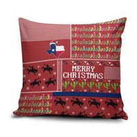 Texas Map Merry Christmas Pillow Cover Xmas Holiday Patterns - Wonder Print Shop
