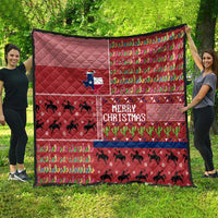 Texas Map Merry Christmas Quilt Xmas Holiday Patterns - Wonder Print Shop