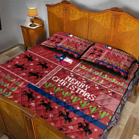 Texas Map Merry Christmas Quilt Bed Set Xmas Holiday Patterns - Wonder Print Shop
