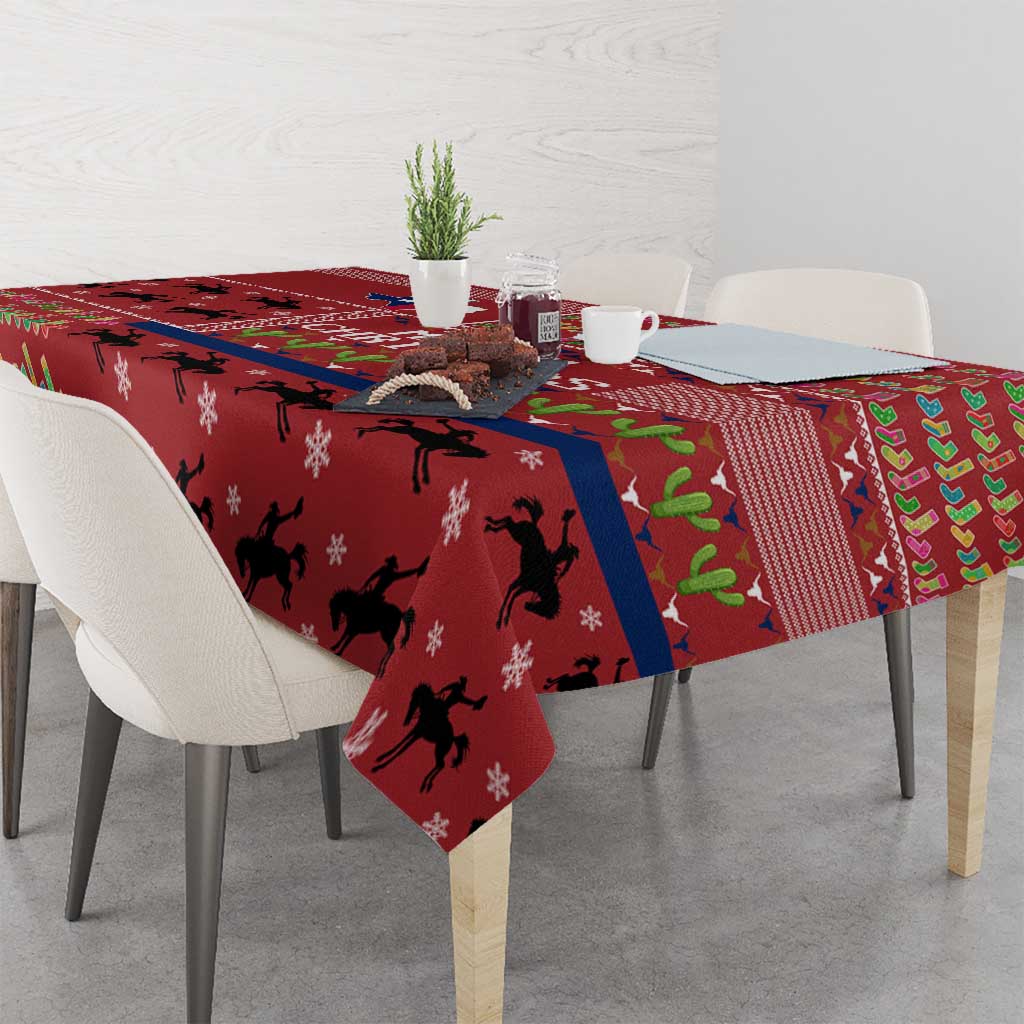 Texas Map Merry Christmas Tablecloth Xmas Holiday Patterns - Wonder Print Shop