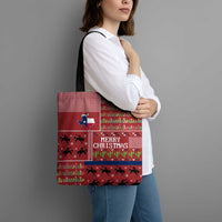 Texas Map Merry Christmas Tote Bag Xmas Holiday Patterns - Wonder Print Shop