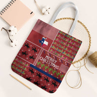 Texas Map Merry Christmas Tote Bag Xmas Holiday Patterns - Wonder Print Shop