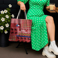 Texas Map Merry Christmas Tote Bag Xmas Holiday Patterns - Wonder Print Shop