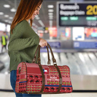 Texas Map Merry Christmas Travel Bag Xmas Holiday Patterns - Wonder Print Shop