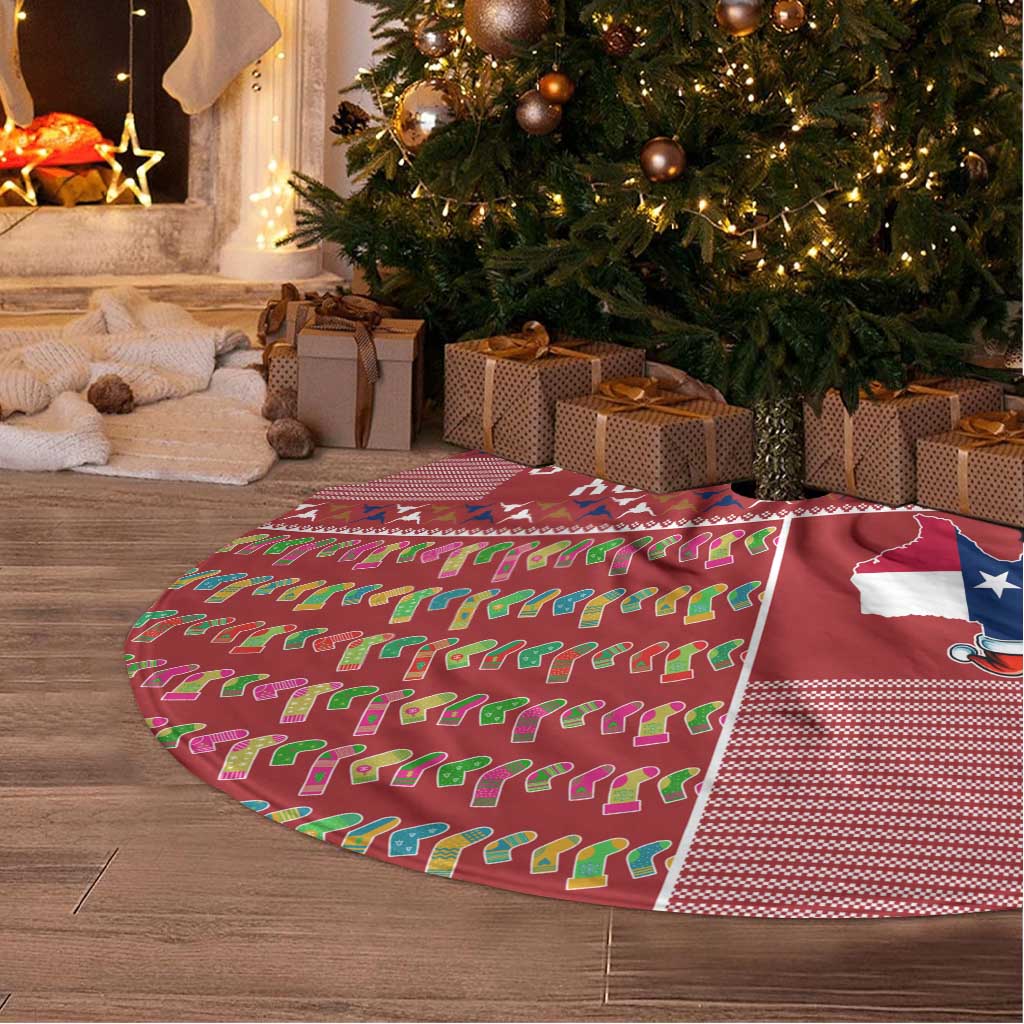 Texas Map Merry Christmas Tree Skirt Xmas Holiday Patterns - Wonder Print Shop