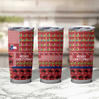 Texas Map Merry Christmas Tumbler Cup Xmas Holiday Patterns - Wonder Print Shop