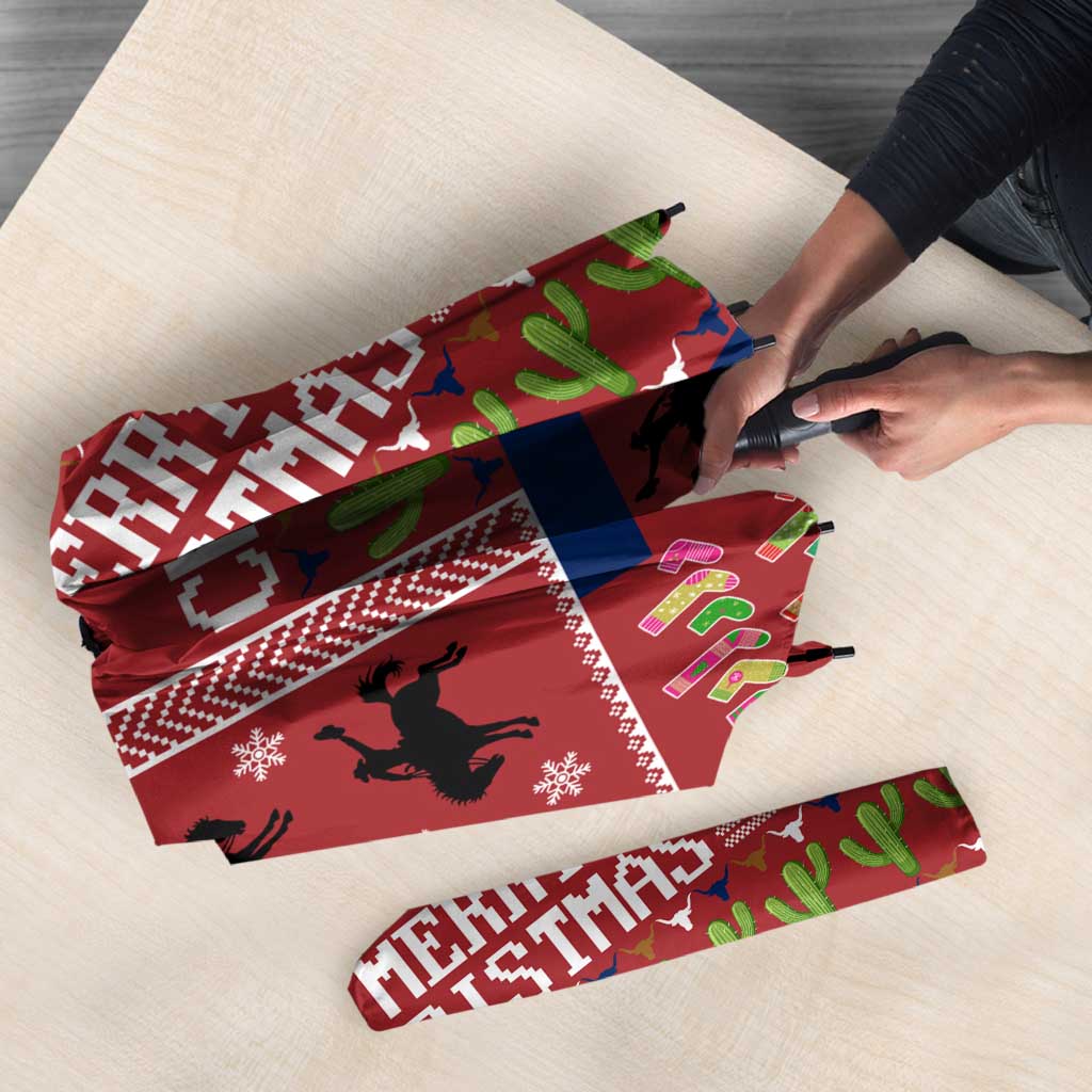 Texas Map Merry Christmas Umbrella Xmas Holiday Patterns - Wonder Print Shop