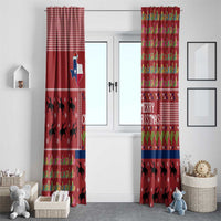 Texas Map Merry Christmas Window Curtain Xmas Holiday Patterns - Wonder Print Shop