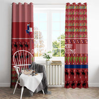 Texas Map Merry Christmas Window Curtain Xmas Holiday Patterns - Wonder Print Shop