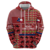 Texas Map Merry Christmas Zip Hoodie Xmas Holiday Patterns - Wonder Print Shop