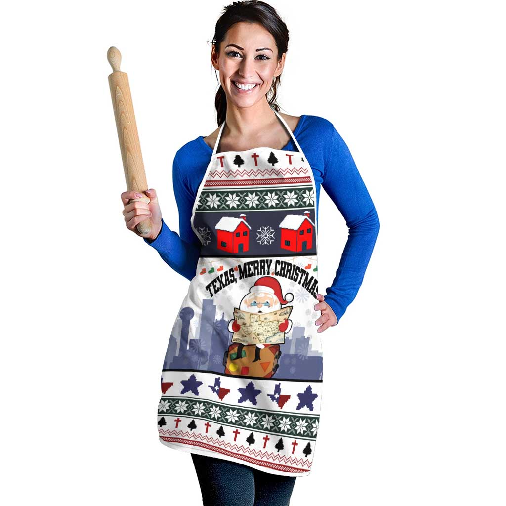Texas Santa Christmas Apron Xmas Holiday Patterns - Wonder Print Shop