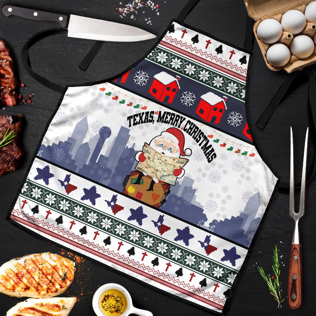 Texas Santa Christmas Apron Xmas Holiday Patterns - Wonder Print Shop