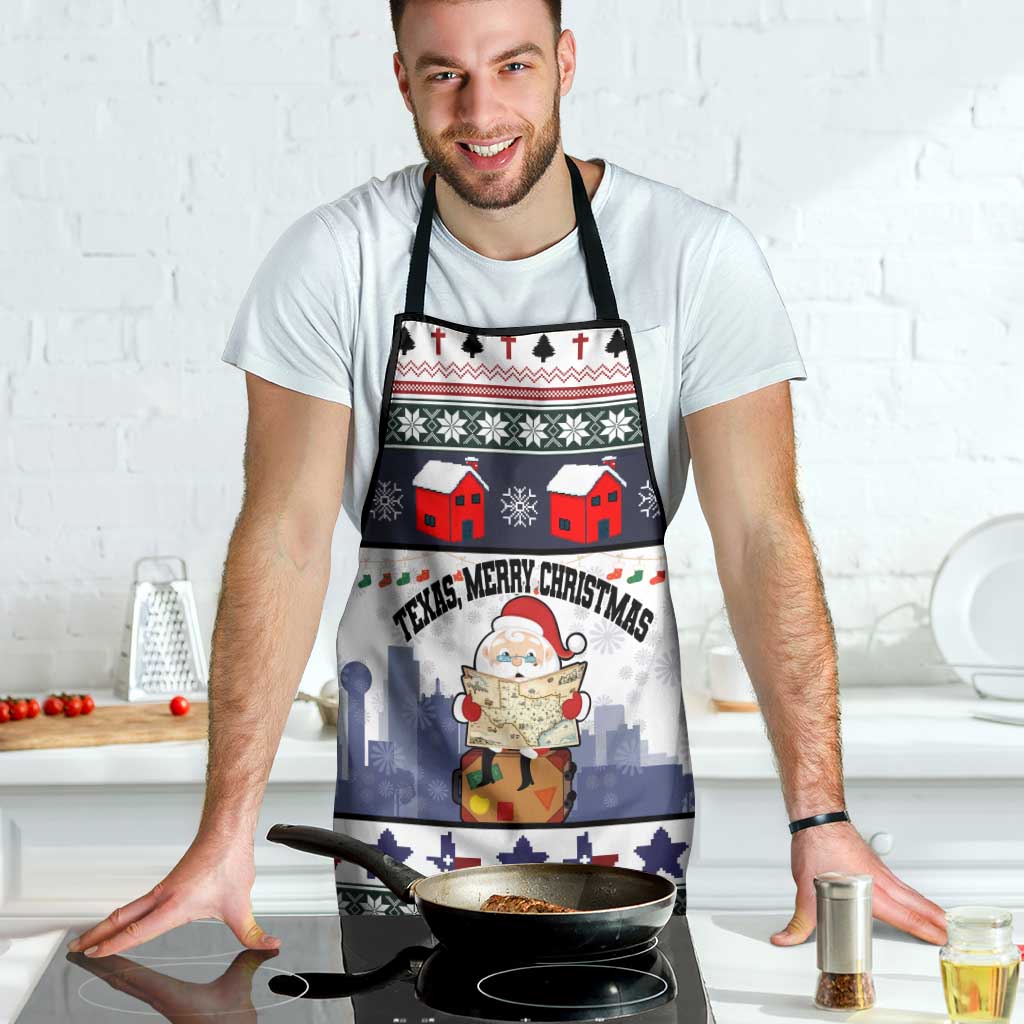 Texas Santa Christmas Apron Xmas Holiday Patterns - Wonder Print Shop