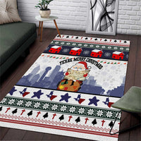 Texas Santa Christmas Area Rug Xmas Holiday Patterns - Wonder Print Shop