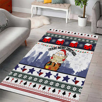 Texas Santa Christmas Area Rug Xmas Holiday Patterns - Wonder Print Shop