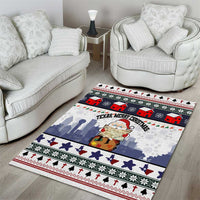 Texas Santa Christmas Area Rug Xmas Holiday Patterns - Wonder Print Shop