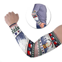 Texas Santa Christmas Arm Sleeves Xmas Holiday Patterns - Wonder Print Shop