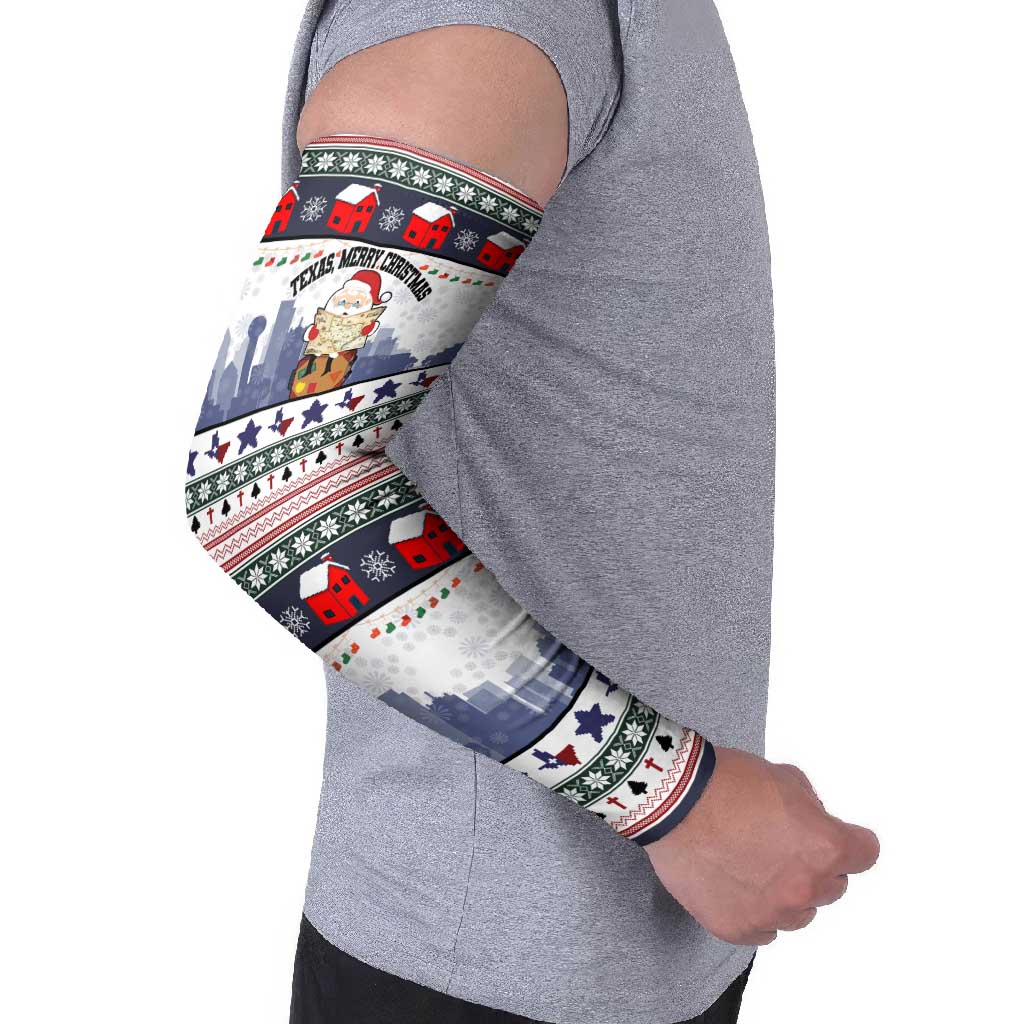 Texas Santa Christmas Arm Sleeves Xmas Holiday Patterns - Wonder Print Shop