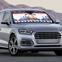 Texas Santa Christmas Auto Sun Shade Xmas Holiday Patterns - Wonder Print Shop