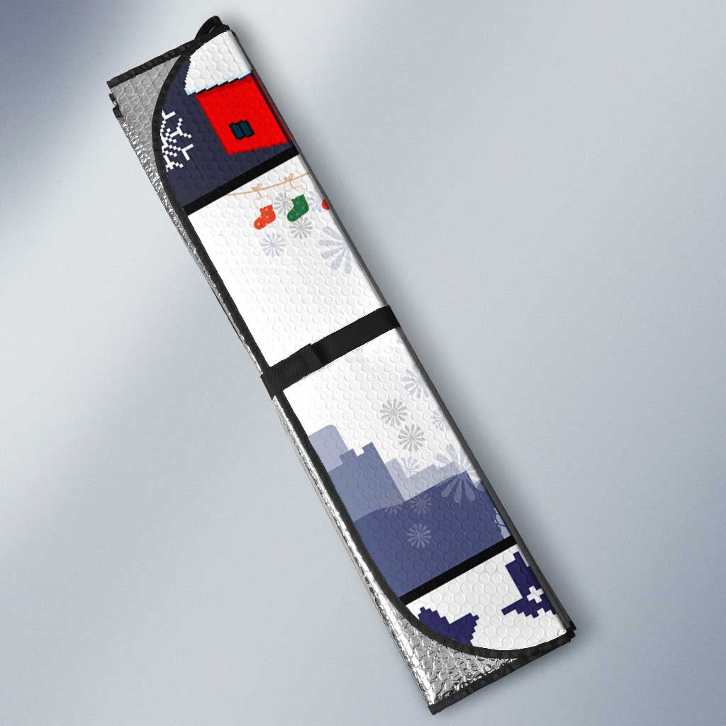 Texas Santa Christmas Auto Sun Shade Xmas Holiday Patterns - Wonder Print Shop