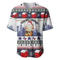 Texas Santa Christmas Baseball Jersey Xmas Holiday Patterns - Wonder Print Shop