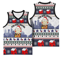 Texas Santa Christmas Basketball Jersey Xmas Holiday Patterns - Wonder Print Shop
