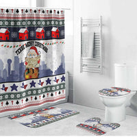 Texas Santa Christmas Bathroom Set Xmas Holiday Patterns - Wonder Print Shop