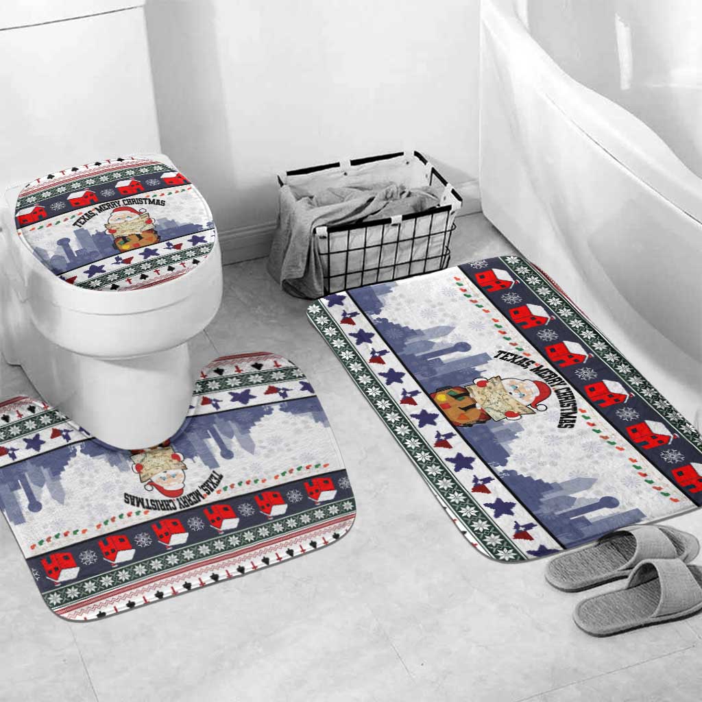 Texas Santa Christmas Bathroom Set Xmas Holiday Patterns - Wonder Print Shop