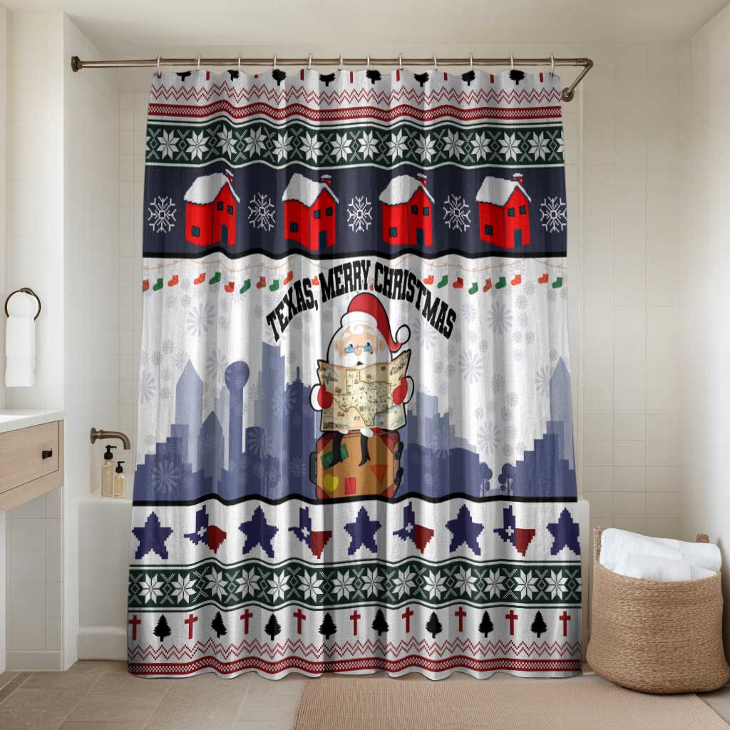 Texas Santa Christmas Bathroom Set Xmas Holiday Patterns - Wonder Print Shop