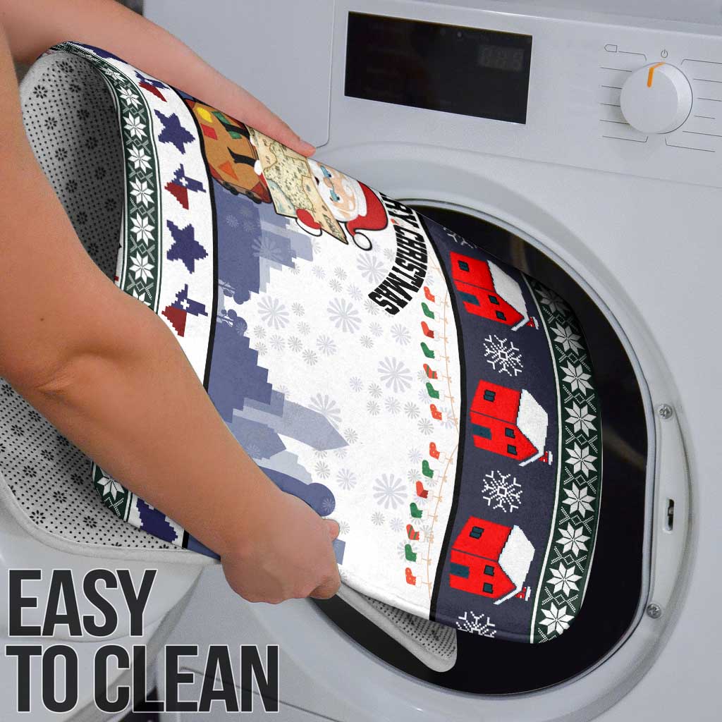 Texas Santa Christmas Bathroom Set Xmas Holiday Patterns - Wonder Print Shop