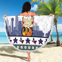 Texas Santa Christmas Beach Blanket Xmas Holiday Patterns - Wonder Print Shop