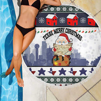 Texas Santa Christmas Beach Blanket Xmas Holiday Patterns - Wonder Print Shop