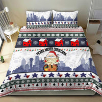 Texas Santa Christmas Bedding Set Xmas Holiday Patterns - Wonder Print Shop