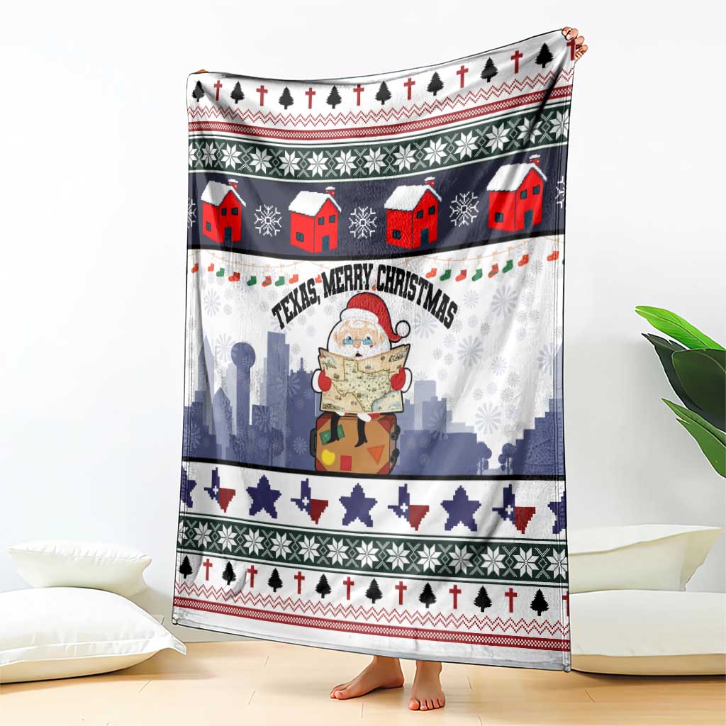 Texas Santa Christmas Blanket Xmas Holiday Patterns - Wonder Print Shop