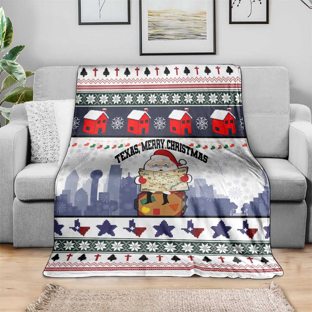 Texas Santa Christmas Blanket Xmas Holiday Patterns - Wonder Print Shop