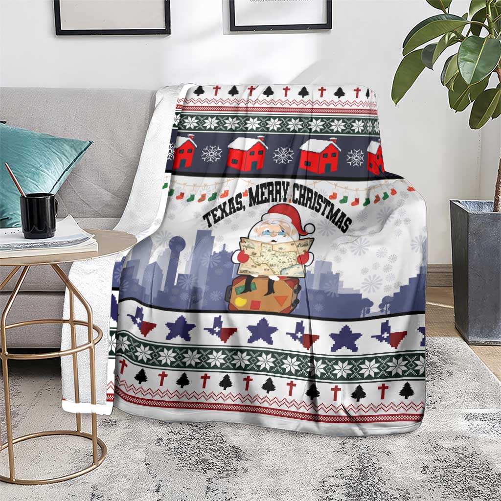 Texas Santa Christmas Blanket Xmas Holiday Patterns - Wonder Print Shop