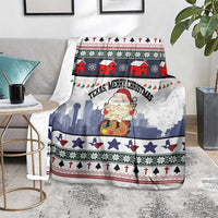 Texas Santa Christmas Blanket Xmas Holiday Patterns - Wonder Print Shop