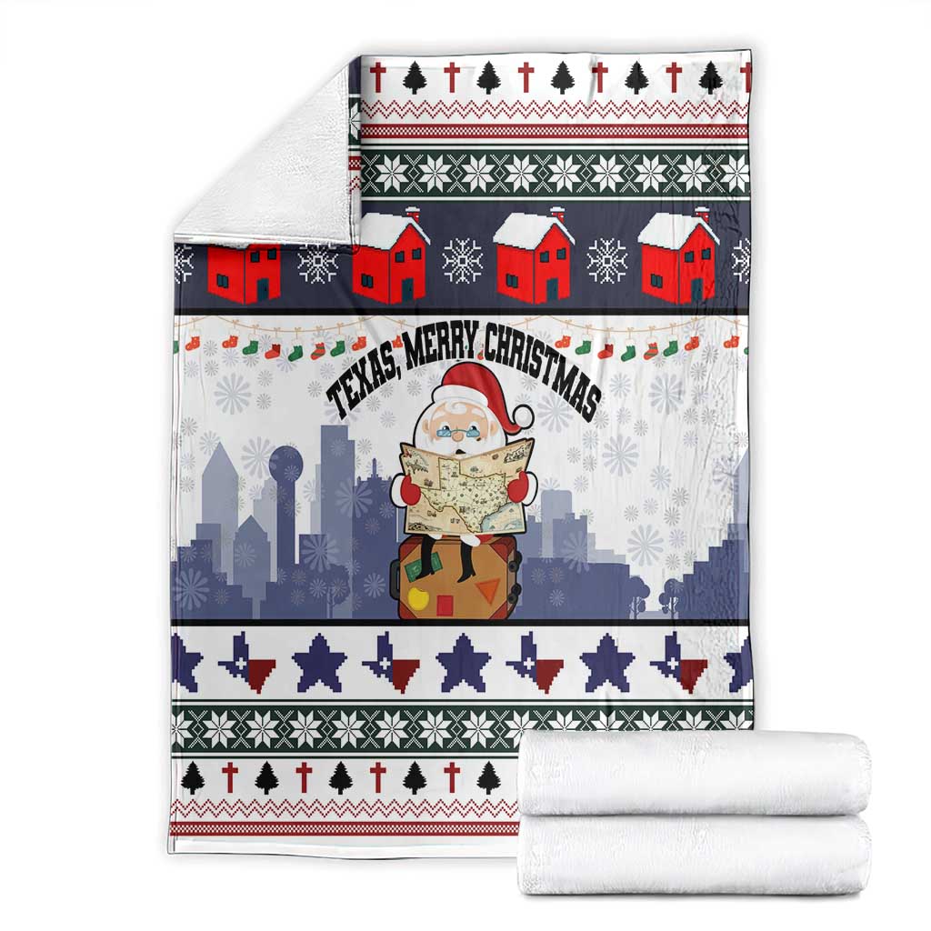 Texas Santa Christmas Blanket Xmas Holiday Patterns - Wonder Print Shop