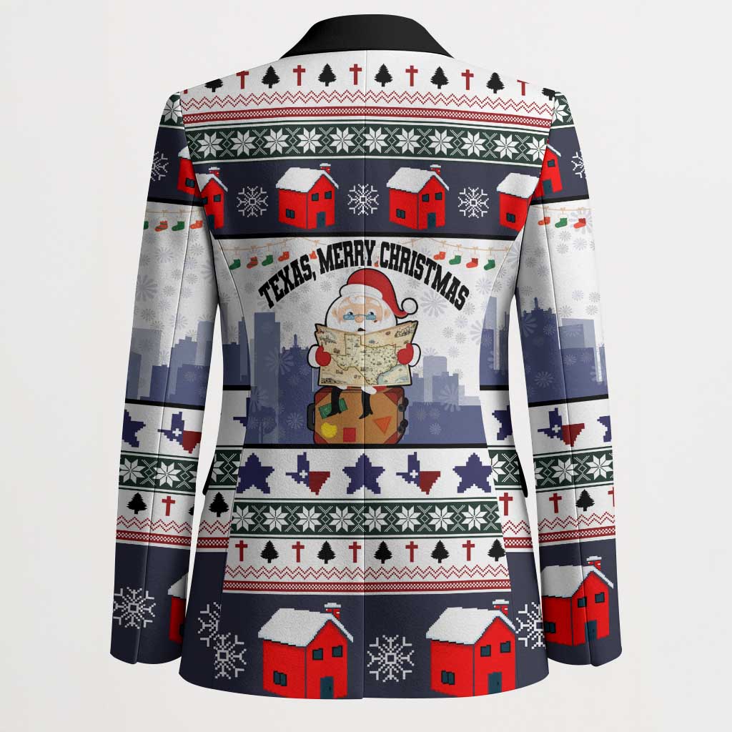 Texas Santa Christmas Blazer Xmas Holiday Patterns - Wonder Print Shop