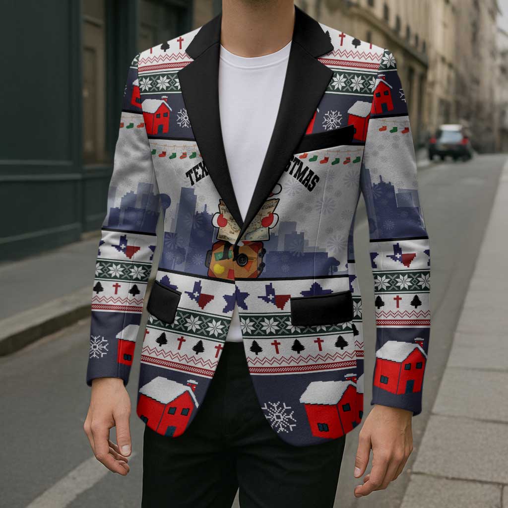 Texas Santa Christmas Blazer Xmas Holiday Patterns - Wonder Print Shop
