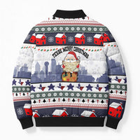 Texas Santa Christmas Bomber Puffer Jacket Xmas Holiday Patterns - Wonder Print Shop