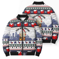 Texas Santa Christmas Bomber Puffer Jacket Xmas Holiday Patterns - Wonder Print Shop