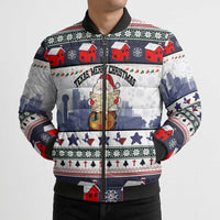 Texas Santa Christmas Bomber Puffer Jacket Xmas Holiday Patterns - Wonder Print Shop